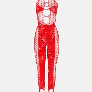 POSTER GIRL Rhinestoned Janice Jumpsuit